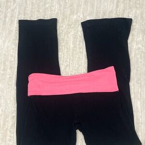 Low rise foldover flare leggings